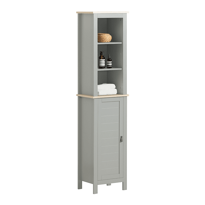 Bad Hochschrank | Badschrank | Badregal | Badezimmerschrank | BZR68-HG - Palo24