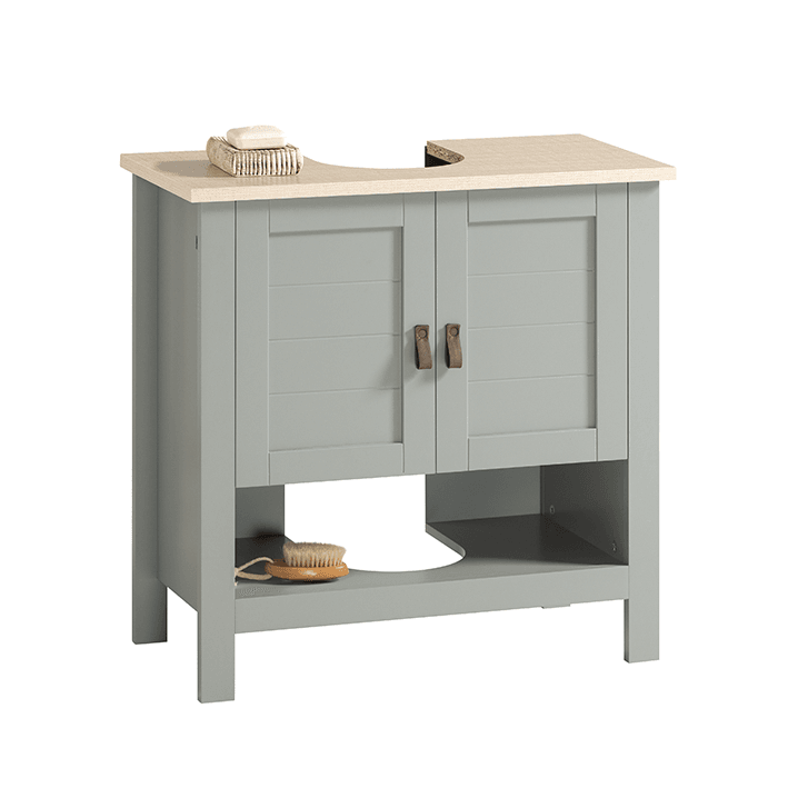 Waschbeckenunterschrank | Badschrank | Waschtisch Hellgrau | BZR69-II-HG - Palo24
