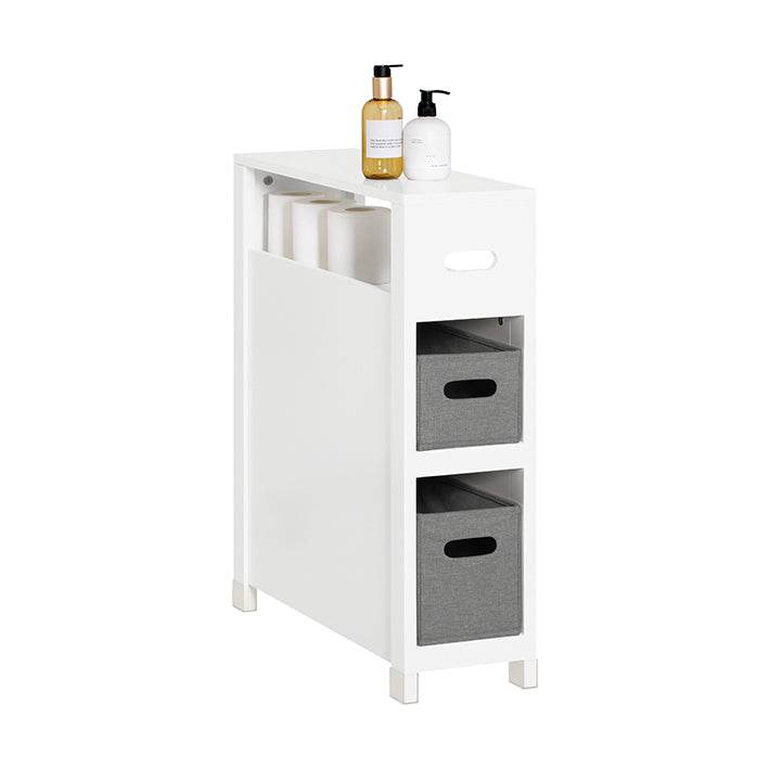 Nischenregal mit 2 Körben | Küchenregal | Badezimmerregal Weiss BZR83-W - Palo24