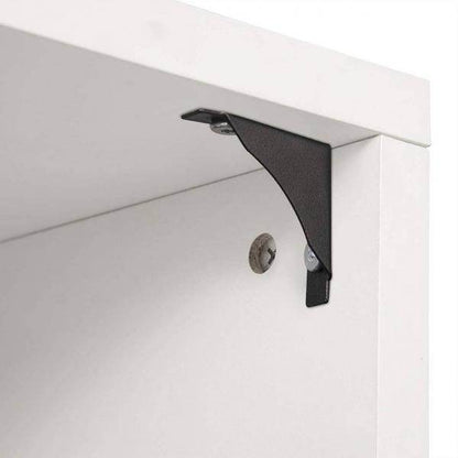 Bartisch mit 3 Ablageflächen aus Metall & MDF, drehbar weiss - Palo24