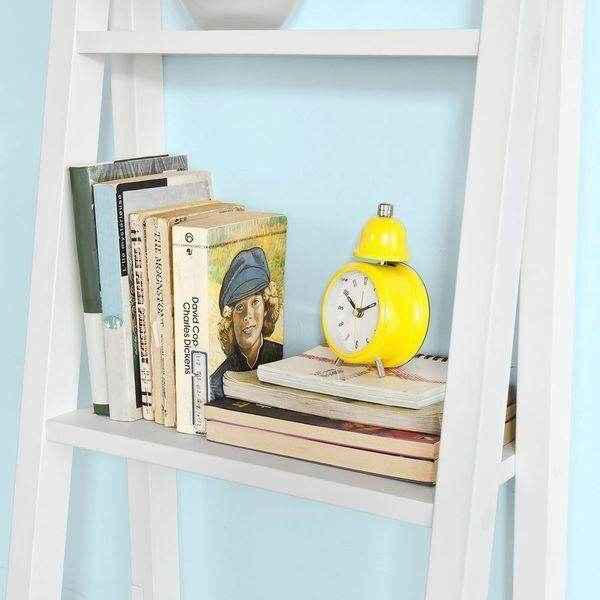 Leiterregal Weiss | Bücherregal | Standregal Holz