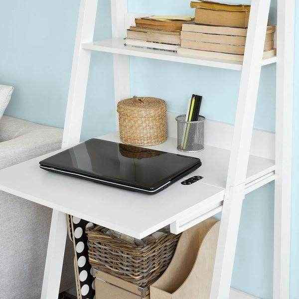 Bücherregal mit Schreibtisch | Korktafel | Standregal Holz