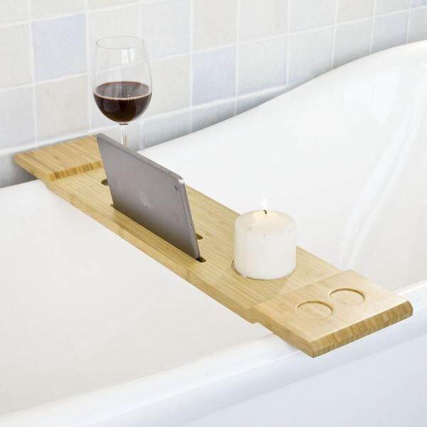 Badewannenablage Bambus | Badewannenbrett für Ipad - Palo24