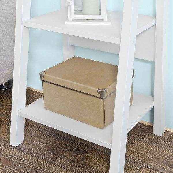 Leiterregal Weiss | Bücherregal | Standregal Holz