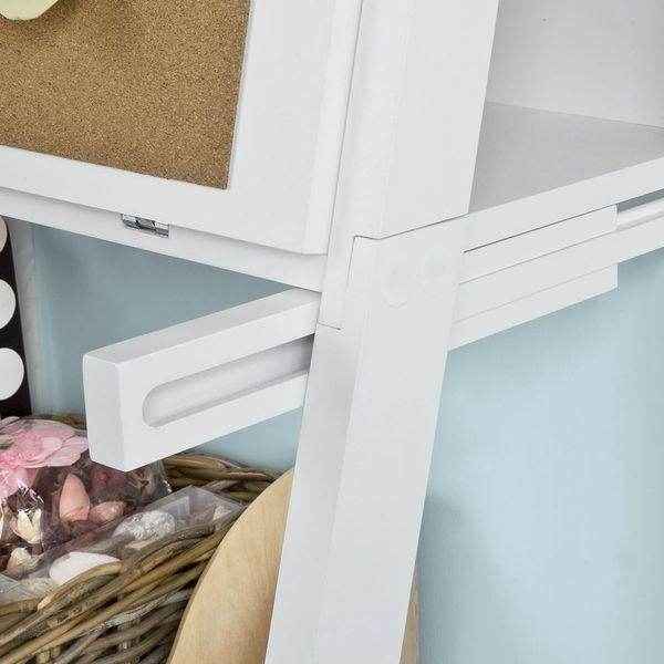 Bücherregal mit Schreibtisch | Korktafel | Standregal Holz