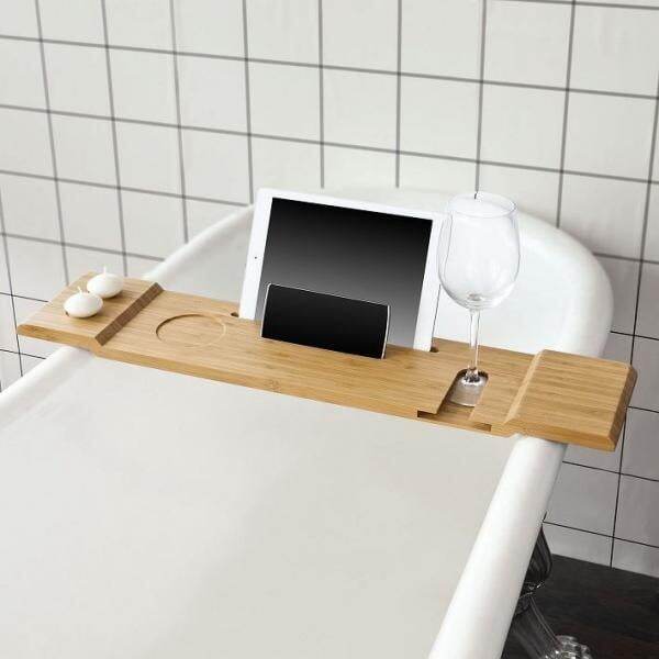 Badewannenablage Bambus | Badewannenbrett für Ipad - Palo24