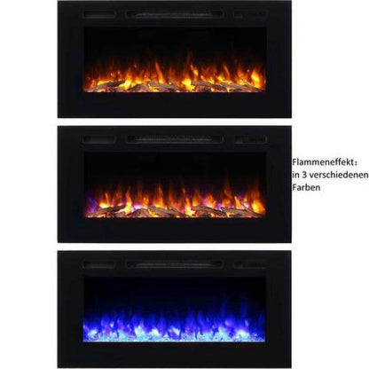 BALDERIA Elektrokamin Herkules 3D-Flammeneffekt, dimmbar, Heizung 2000W Weiss - Palo24