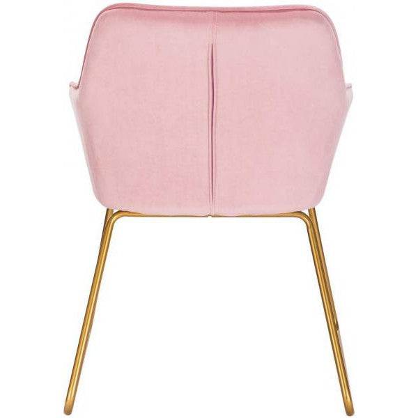 2er-Set Esszimmerstühle aus Samt Modell Stella rosa - Palo24