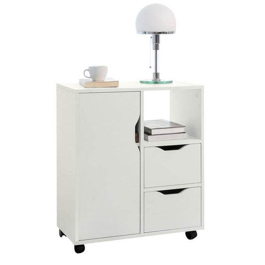 Druckertisch mit Schublade | Beistelltisch | Couchtisch Weiss FBT105-W - Palo24