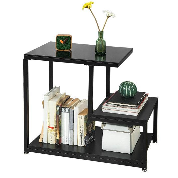 Beistelltisch | Glastisch | Couchtisch Schwarz | FBT65-SCH - Palo24