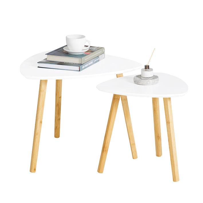 2er teilig Beistelltisch | Satztisch | Couchtisch | Weiss - Palo24