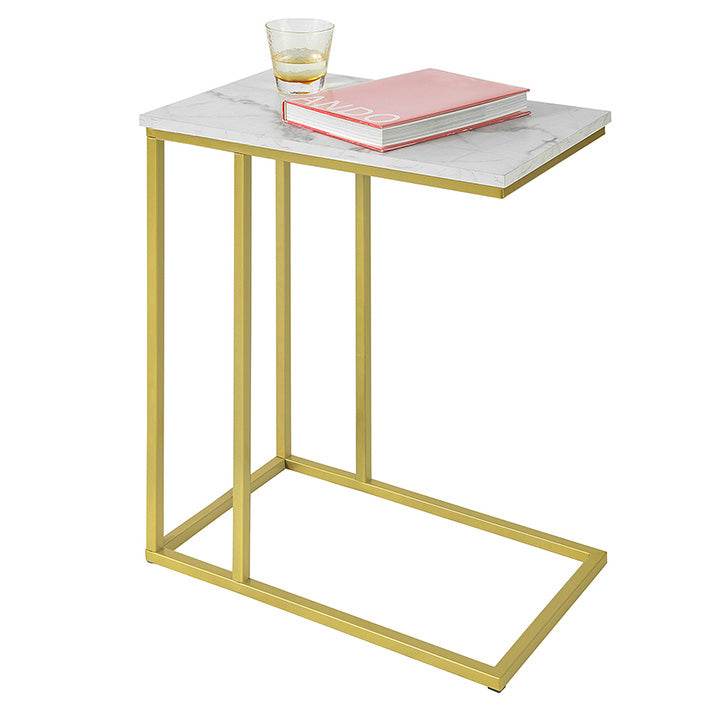 Beistelltisch | Pflegetisch mit goldenem Metallgestell | Couchtisch Sofa | FBT87-G - Palo24