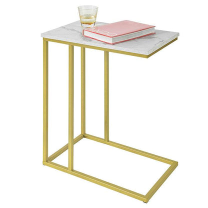 Beistelltisch | Pflegetisch mit goldenem Metallgestell | Couchtisch Sofa | FBT87-G - Palo24