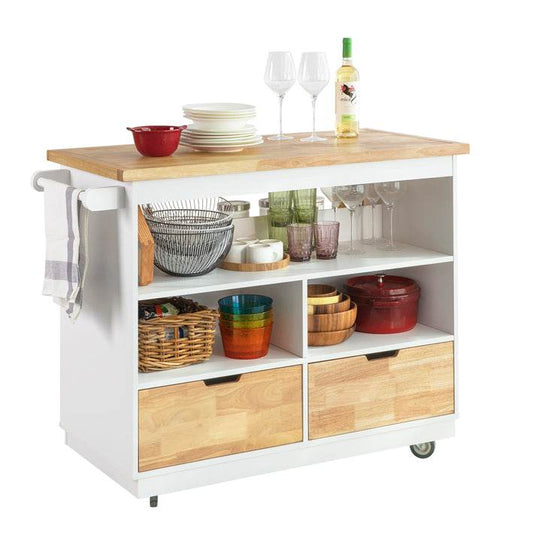 Kücheninsel | Küchenschrank | Küchenwagen | Weiss-Natur - Palo24