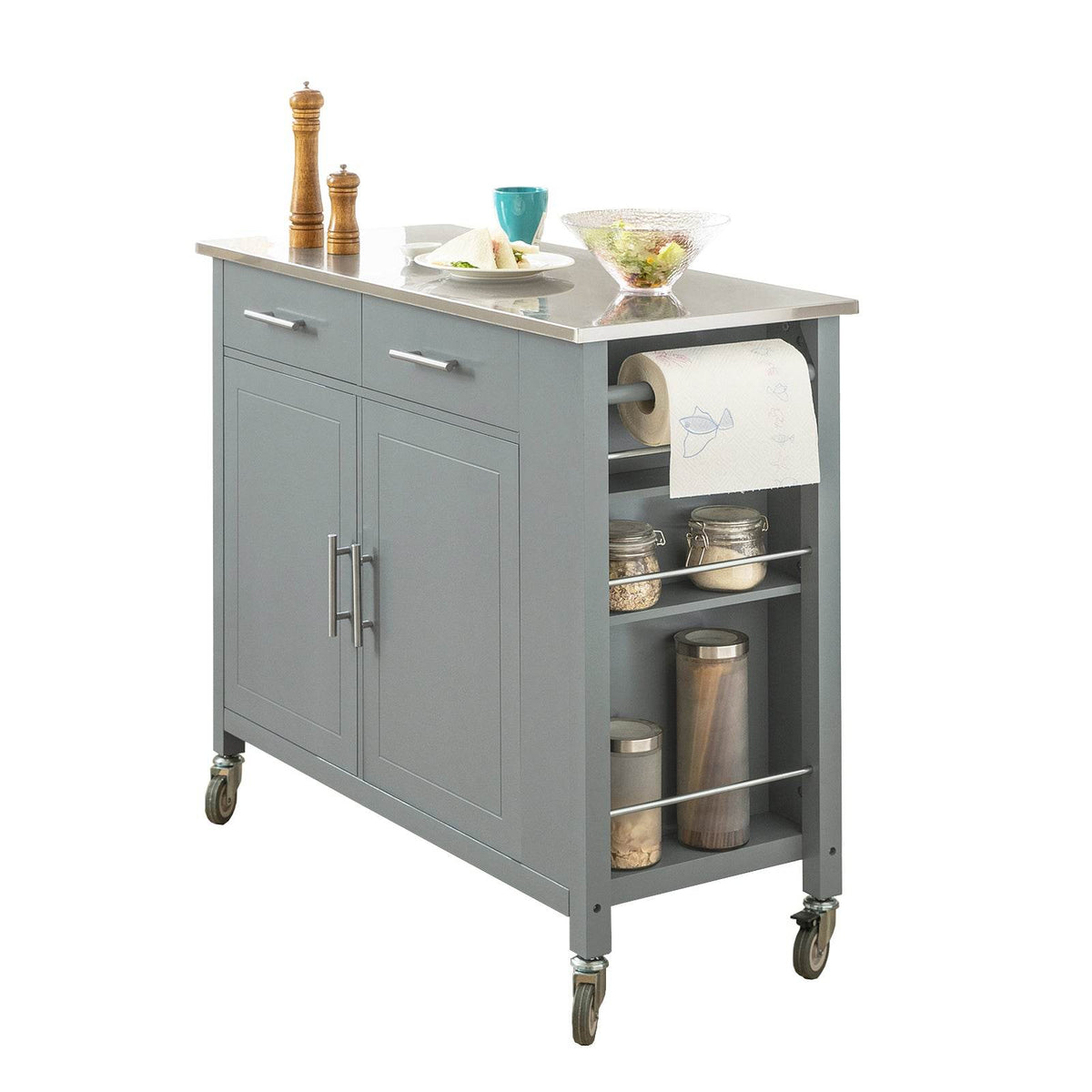 Kücheninsel Küchenschrank Küchenwagen Servierwagen FKW108-HG - Palo24