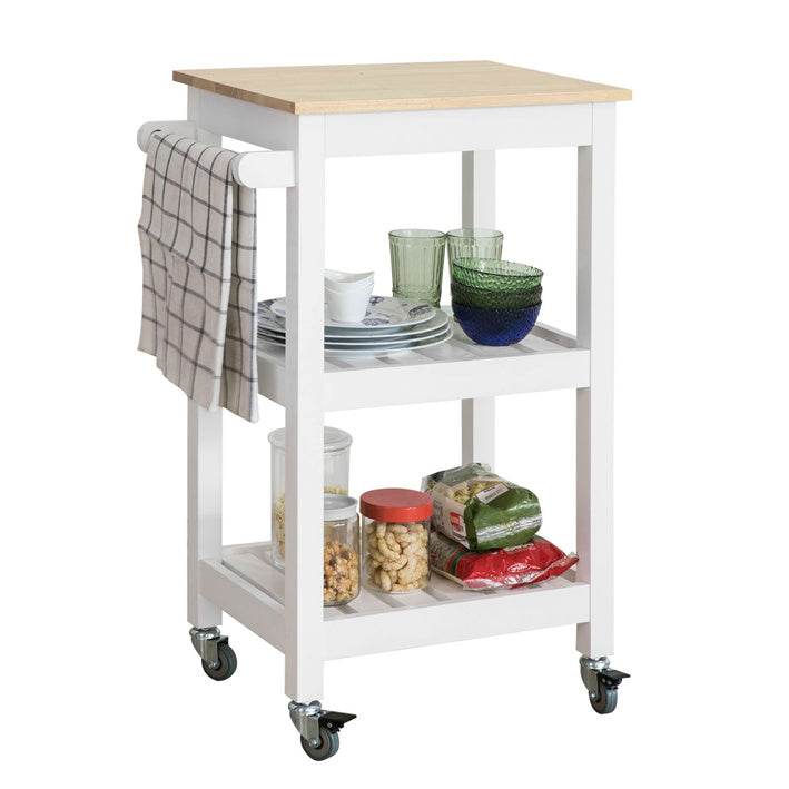 Servierwagen Holz | Küchenregal | Küchenwagen Weiss - Palo24