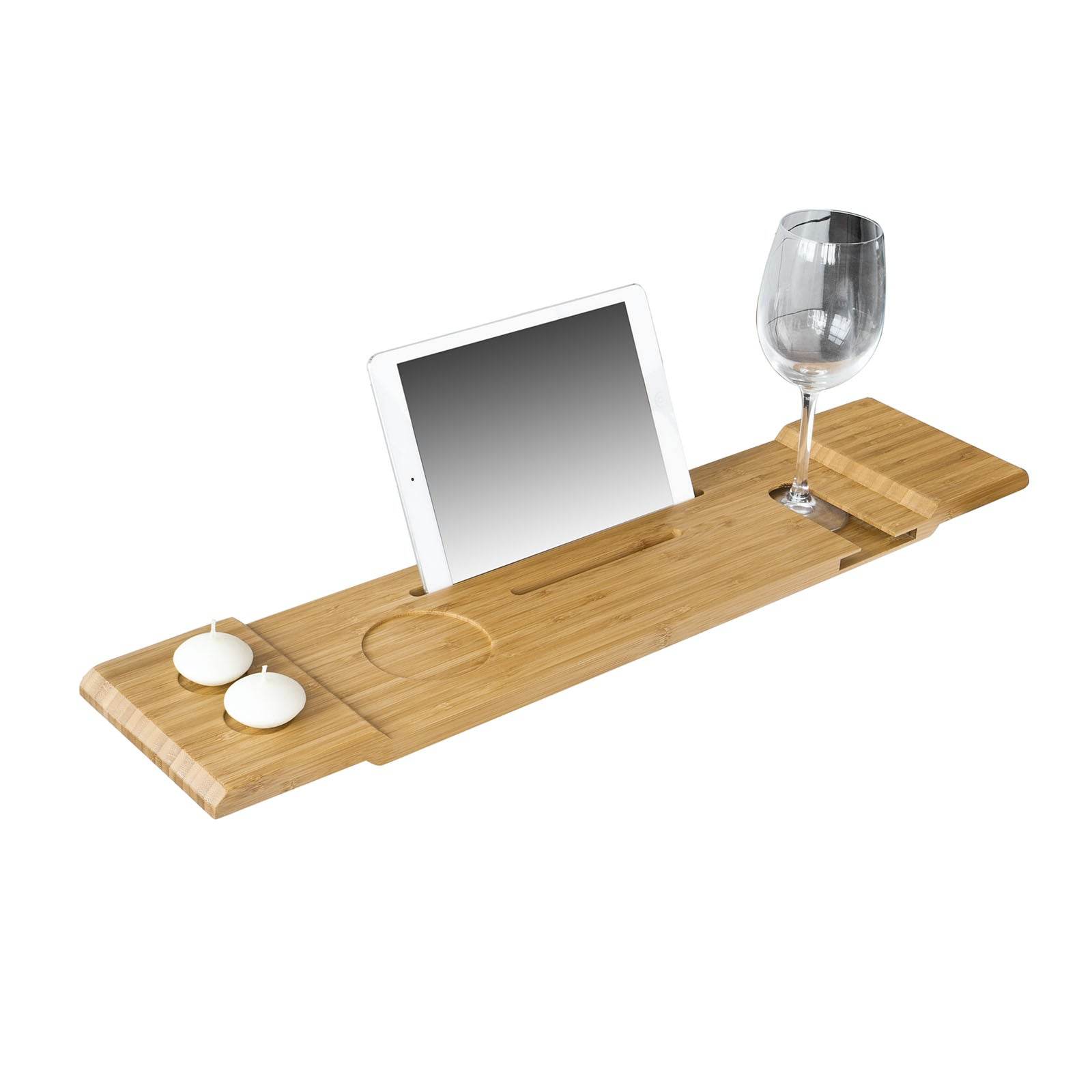 Badewannenablage Bambus | Badewannenbrett für Ipad - Palo24