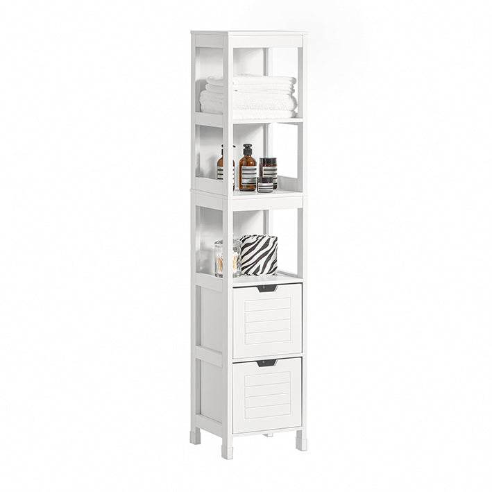 Bad Hochschrank | Badschrank Weiss | Badezimmermöbel Landhaus - Palo24