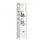 Bad Hochschrank | Badschrank Weiss | Badezimmermöbel Landhaus - Palo24