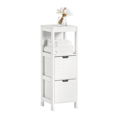 Bad Hochschrank | Badschrank Weiss | Badezimmermöbel Landhaus - Palo24