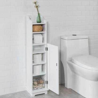 Toilettenpapierhalter | Toilettenpapier Aufbewahrung | Badezimmerschrank Weiss - Palo24