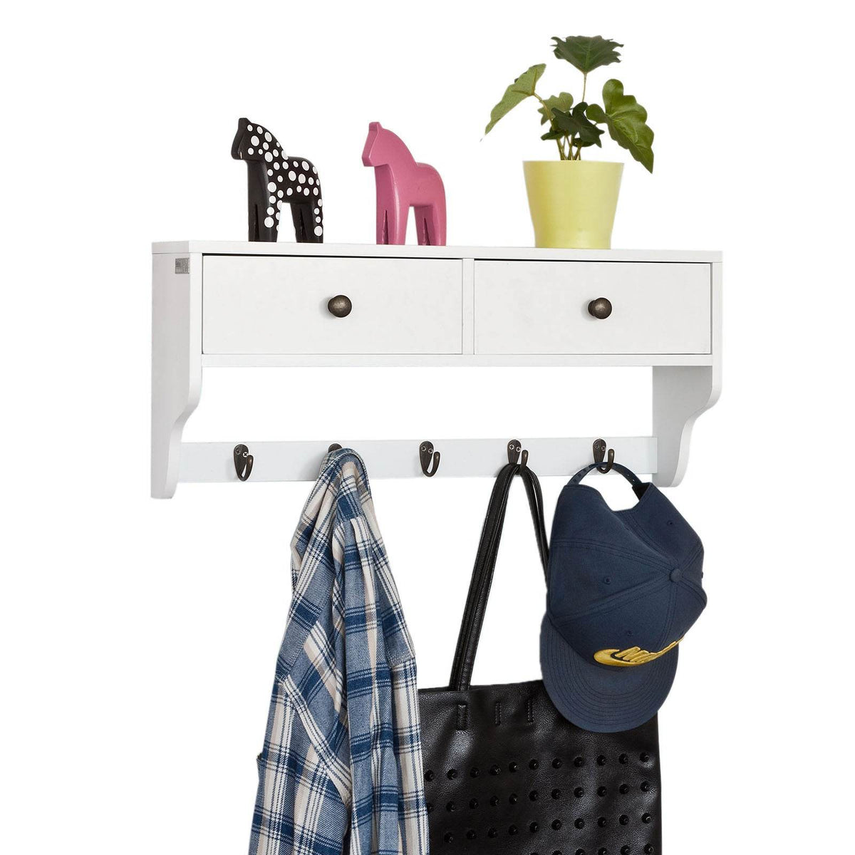 Wandgarderobe | Hängeregal mit Schubladen | Weiss FRG178-W - Palo24