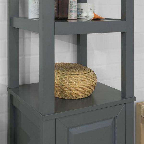 Bad Hochschrank | Badschrank | Badregal Dunkelgrau - Palo24