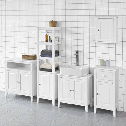 Bad Hochschrank | Badschrank | Badregal Weiss - Palo24