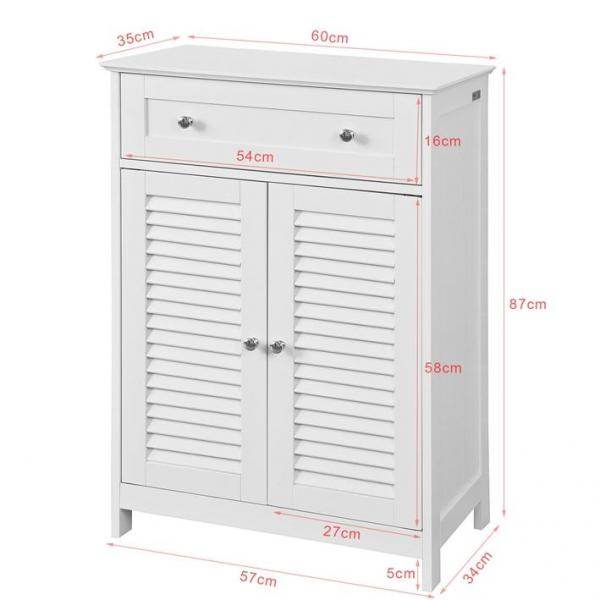 Badkommode | Badzimmerschrank | Sideboard Weiss - Palo24