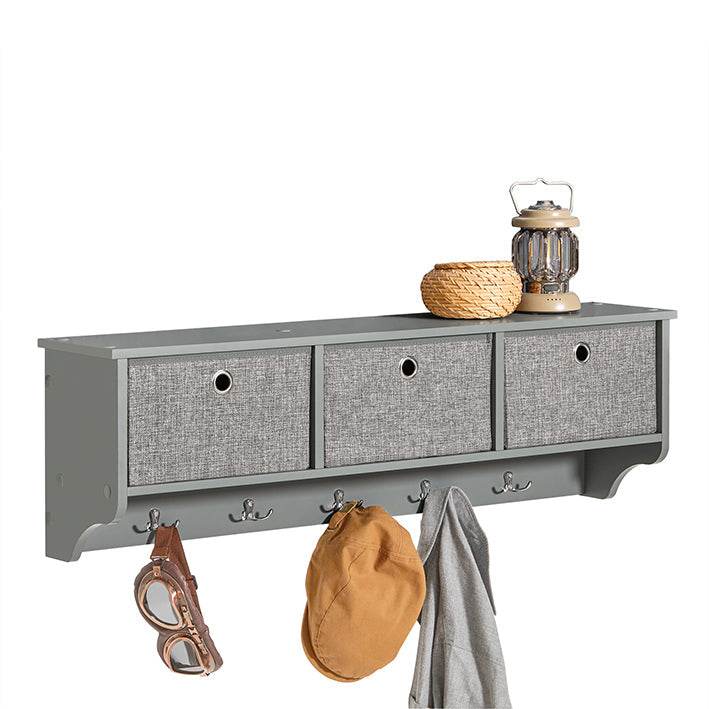 Wandgarderobe | Kleiderhaken | Flurgarderobe Hellgrau | FRG282-HG - Palo24