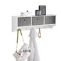 Wandgarderobe Kleiderhaken Flurgarderobe Weiss-Hellgrau - Palo24