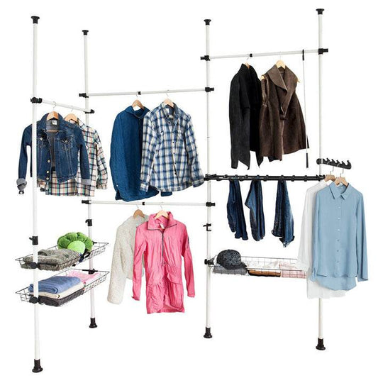 Teleskop Kleiderstange | Teleskop-Garderoben-Set | Regalsystem - Palo24