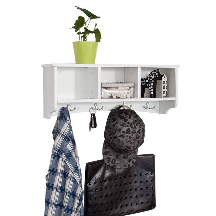 Wandgarderobe | Hängeregal | Flurgarderobe Weiss - Palo24
