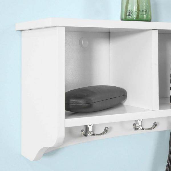 Wandgarderobe | Hängeregal | Flurgarderobe Weiss - Palo24