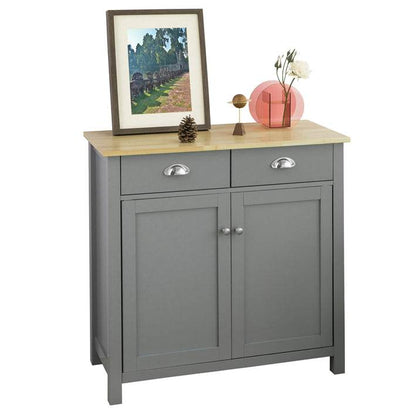 Sideboard | Küchenschrank mit Arbeitsplatte | Flurschrank Grau - Palo24