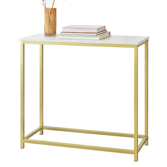 Konsolentisch mit goldenem Metallrahmen | Flurtisch | Sideboard - Palo24