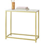 Konsolentisch mit goldenem Metallrahmen | Flurtisch | Sideboard - Palo24