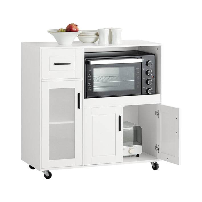 Küchenwagen | Sideboard auf Rollen | Küchenschrank| Rollwagen | Weiss FSB78-W - Palo24