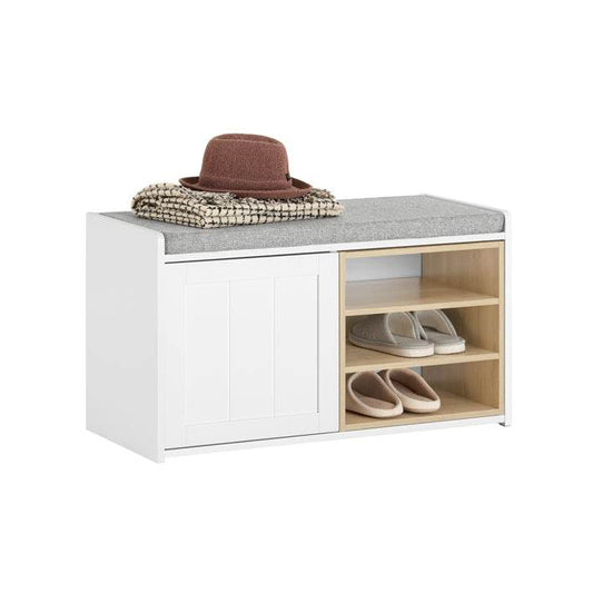 Schuhbank | Sitzbank mit Stauraum | Schuhregal | Garderobenbank | FSR109-WN - Palo24
