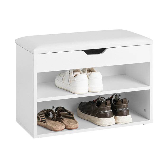 Schuhbank mit Sitzfläche | Schuhregal Weiss - Palo24