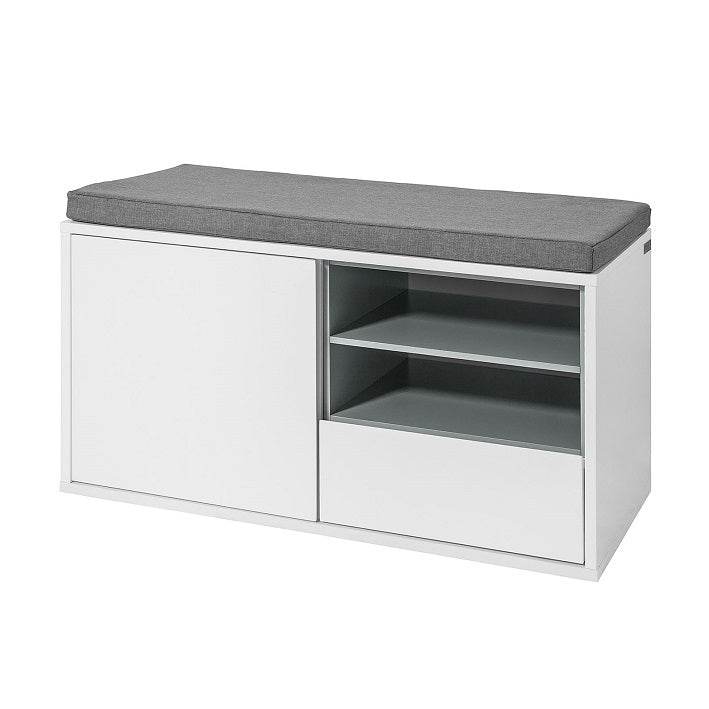 Garderobenbank | Sitzbank mit stauraum | Schuhbank Weiss - Palo24