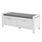 Sitzbank mit 2 Schubladen | Bettbank | Weiss FSR74-W - Palo24