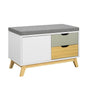Schuhbank mit 2 Schubladen | Sitzbank mit stauraum | Garderobenbank | FSR92-W - Palo24