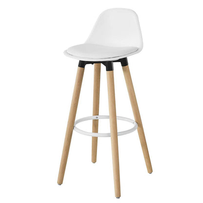 Barhocker mit Rücklehne | Barstuhl | Weiss FST70-W - Palo24