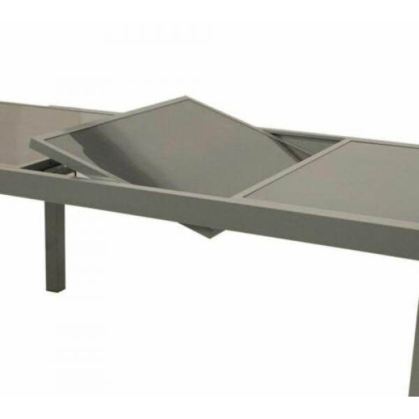 Ausziehtisch PISA 180/240x100cm, Aluminium + Glas - Palo24