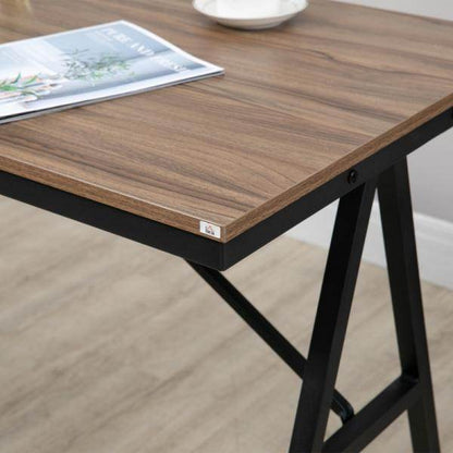 Bartisch mit Barhockern im Industrie-Design, Knopfheftung, Grau + Schwarz - Palo24
