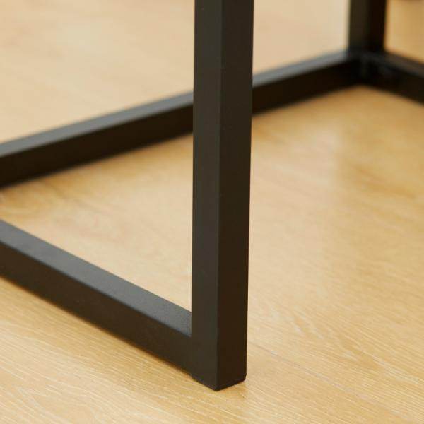Konsolentisch im Industiriedesign, Beistelltisch, Sideboard, 1 Schrank, Braun + Schwarz - Palo24
