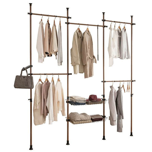 Teleskop Kleiderstange | Kleiderstangen System | Regalsystem | KLS04-BR - Palo24