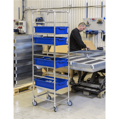 Kistenwagen für 8 Euroboxen max. Höhe 210mm Lager Industrie Gastro - Palo24