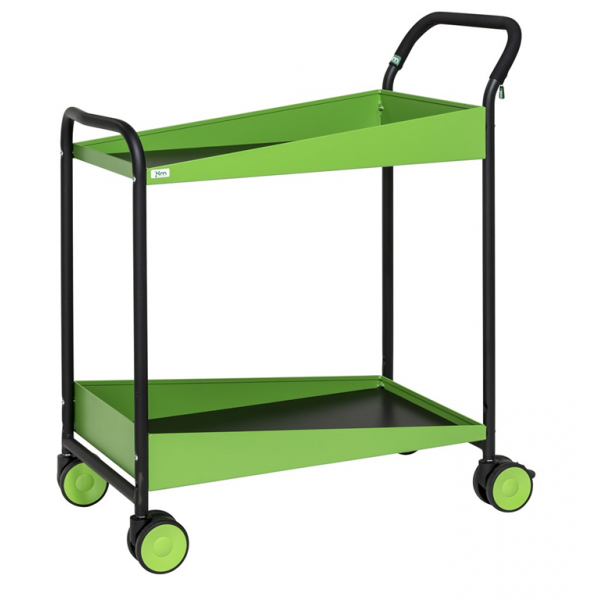 Konga Design Tischwagen Servierwagen mit 2 Böden Grün/Schwarz - Palo24
